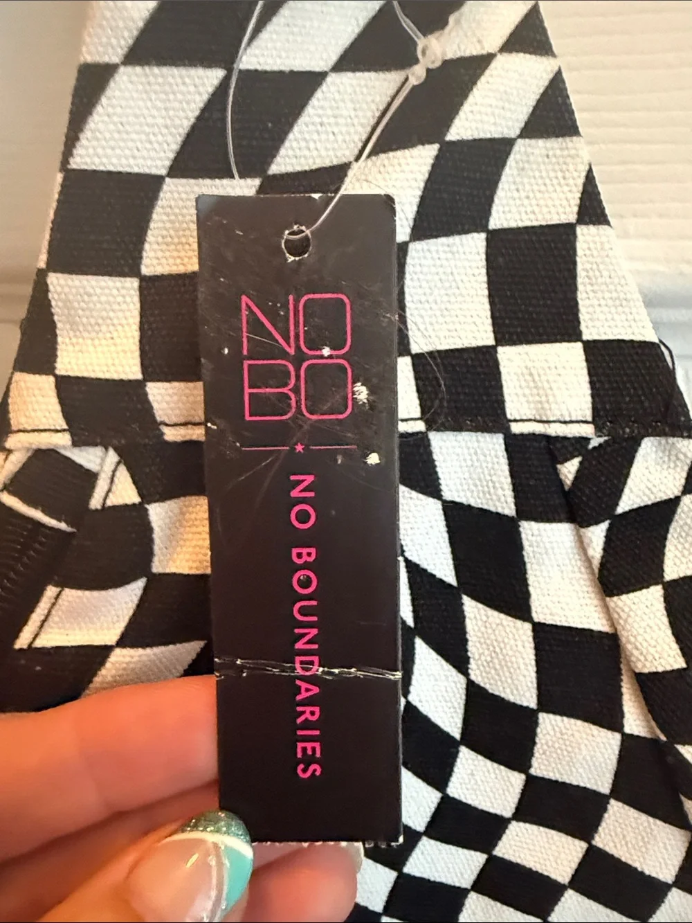 Black & White Checker Sling Bag